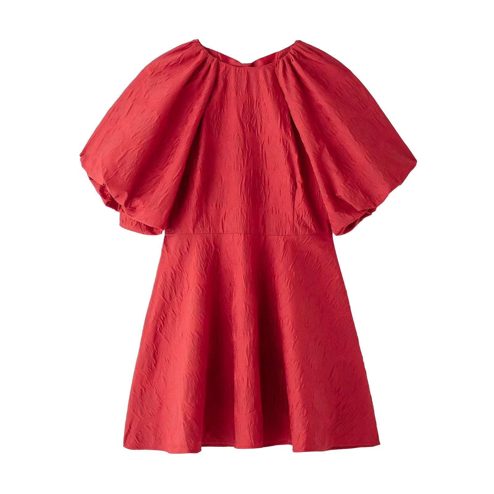 1318305768826470400 Women Clothing Younger Back Lace up Puff Sleeve Dress - Image 8
