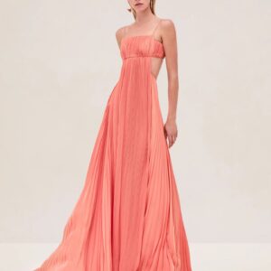 Women Summer Cami Dress Sexy Pleated Backless Dress