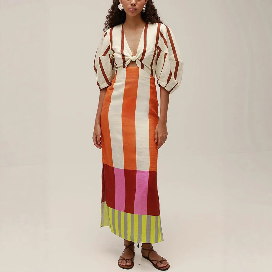 O1CN01dM02rN1c2HvMi7dfd__2208129443542-0-cib Spring Summer Positioning Printing Linen Dress Casual Vacation Loose Dress
