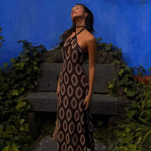 Hollow Cutout Split Dress